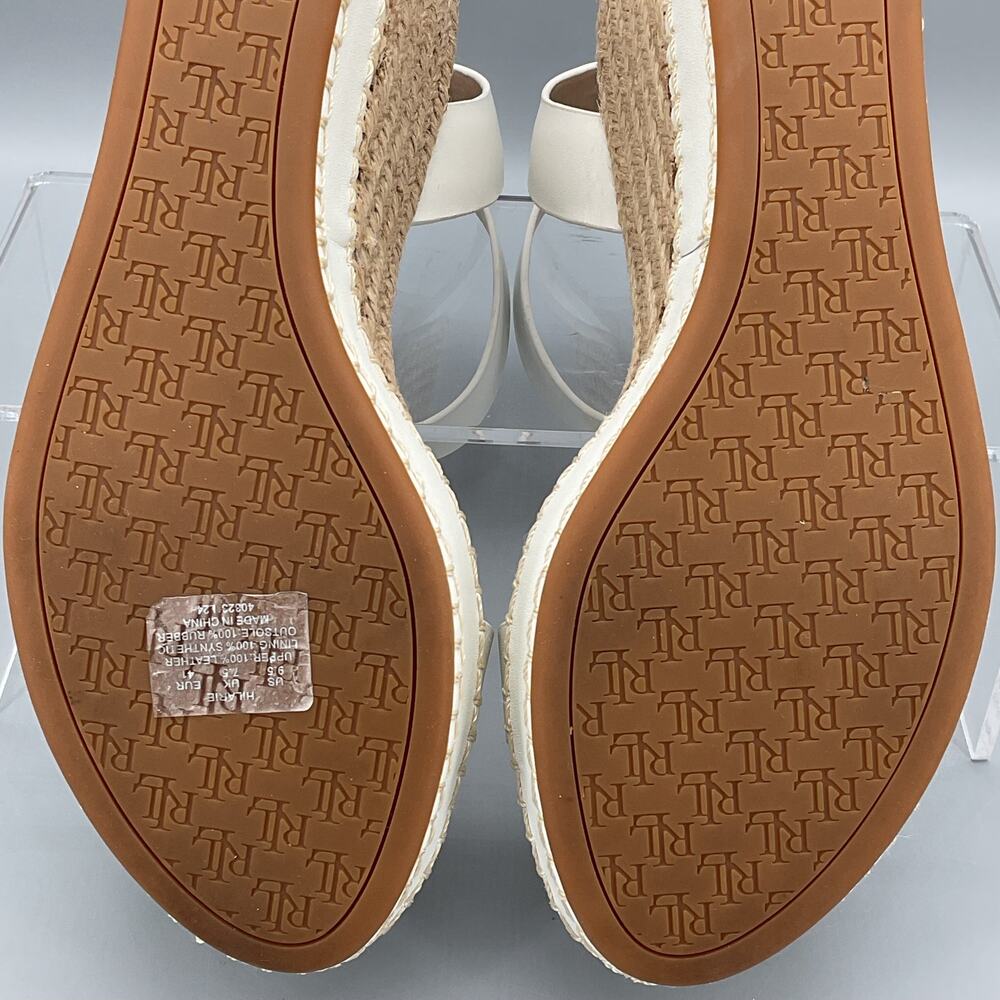 NEW Lauren Ralph Lauren Women Hilarie Leather Espadrille Sandal White Size 9.5B - Picture 10 of 10